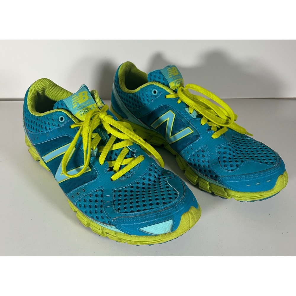 New Balance 750 v1 Running Shoes Teal Lime Green W750BB1 Womens 9.5 B